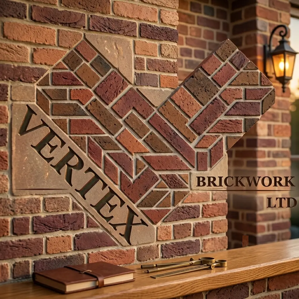 The Vertex Brickwork mark laid in brick